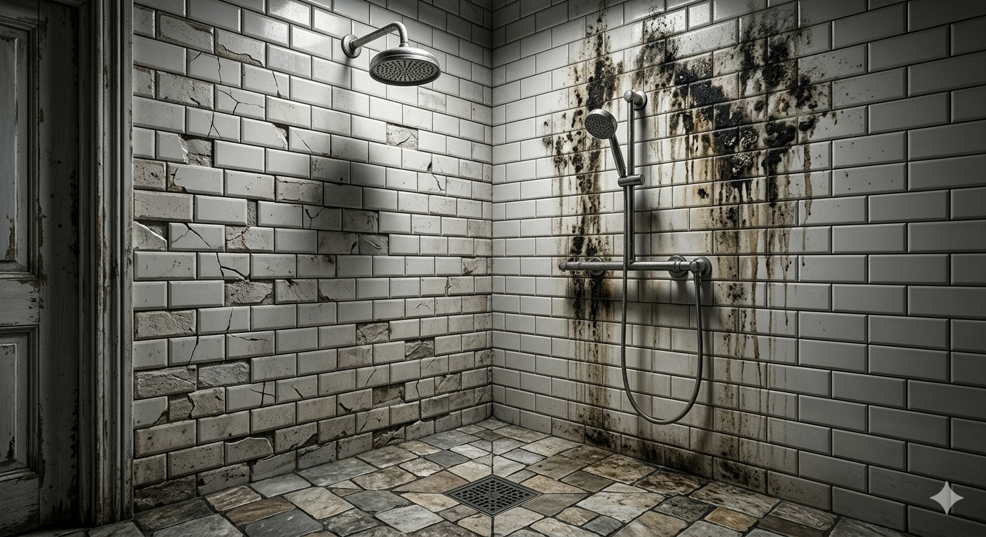 RemoveBlack Mold from Shower Grout